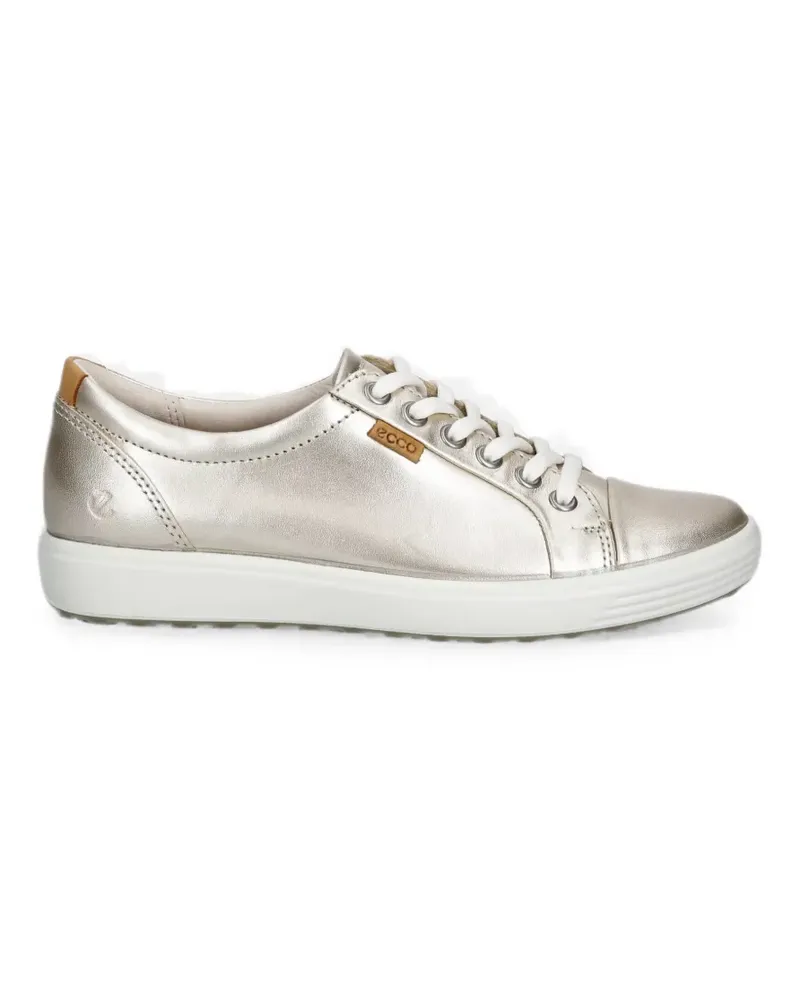 Ecco Soft 7 metallic leather sneakers - Gold Gold