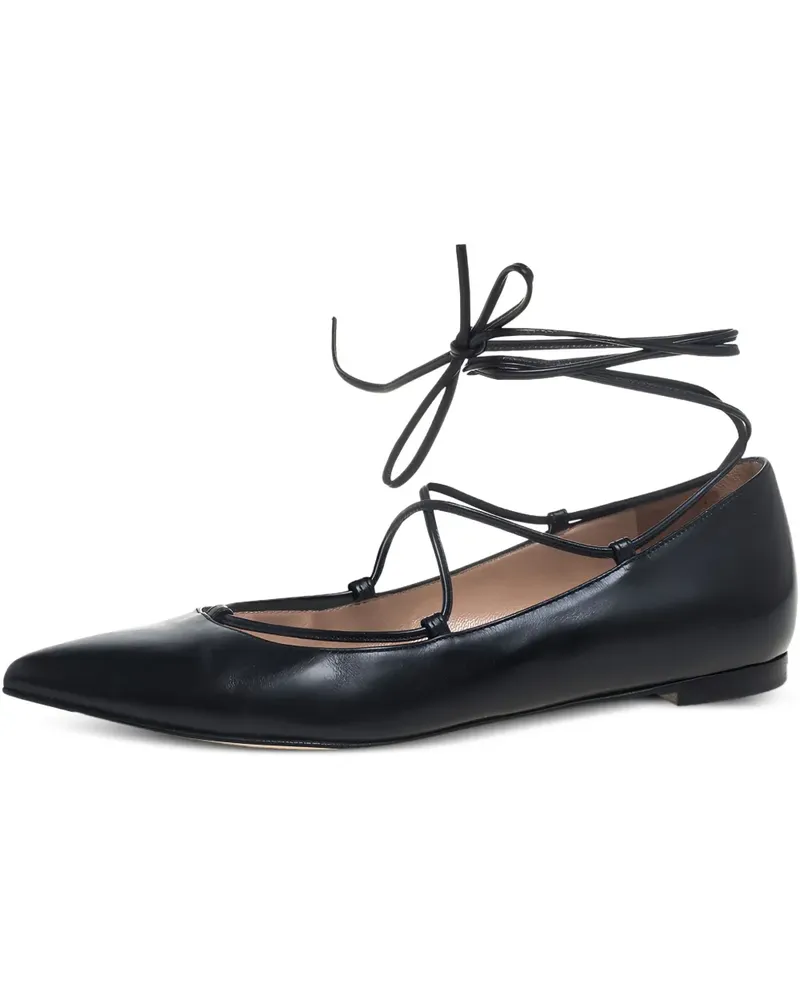 Gianvito Rossi Ballerinas aus Leder - Schwarz Schwarz