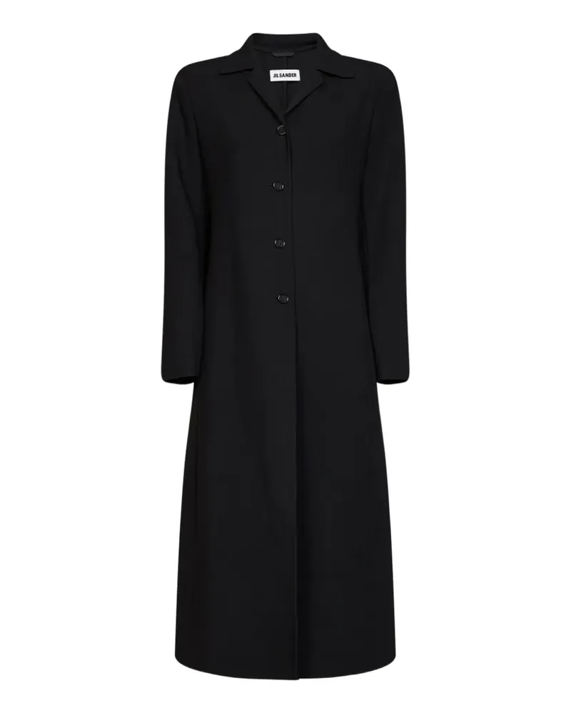 Jil Sander Einreihiger Mantel - Schwarz Schwarz