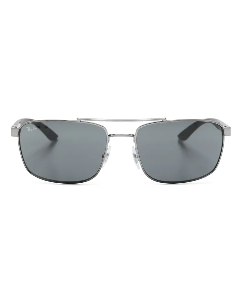 Ray Ban Eckige RB3737 Sonnenbrille - Schwarz Schwarz
