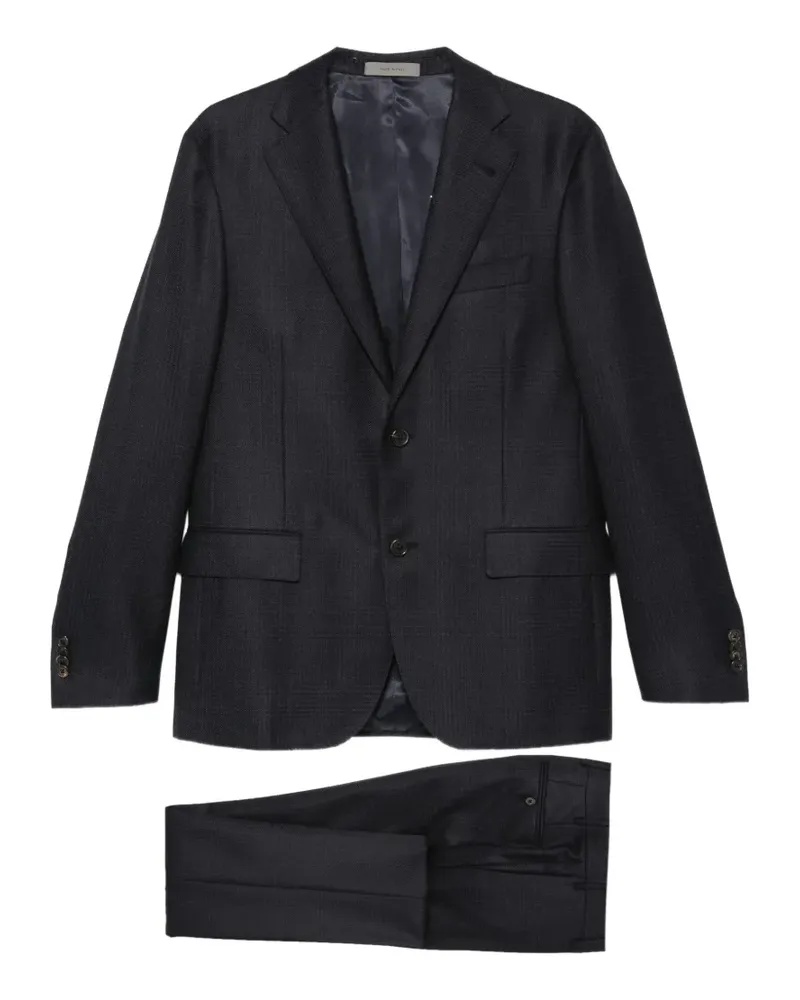 Corneliani Einreihiger Anzug mit Karomuster - Blau Blau