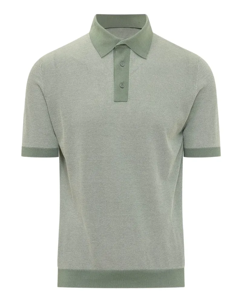 Filippo de Laurentiis Kurzärmeliges Poloshirt aus Oxford-Strick - Grün Grün