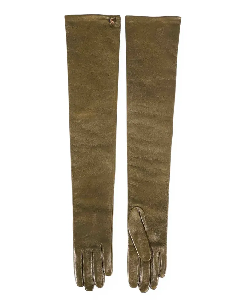 Zimmermann leather long gloves - Grün Grün