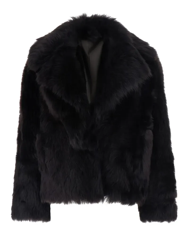 BLANCHA Toscana shearling long-sleeve jacket - Braun Braun