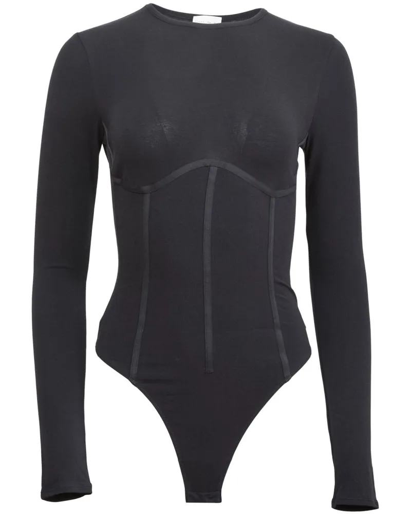 Fleur Du Mal T-Shirt-Body aus Bio-Baumwolle - Schwarz Schwarz