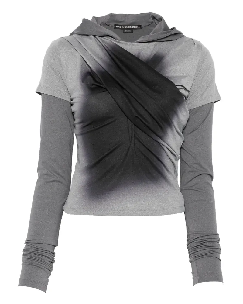 Andersson Bell gathered jersey hoodie - Grau Grau
