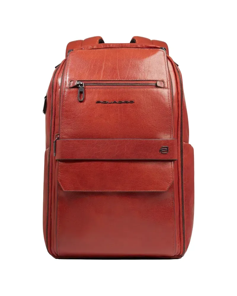 Piquadro Rucksack mit Logo-Schild - Braun Braun