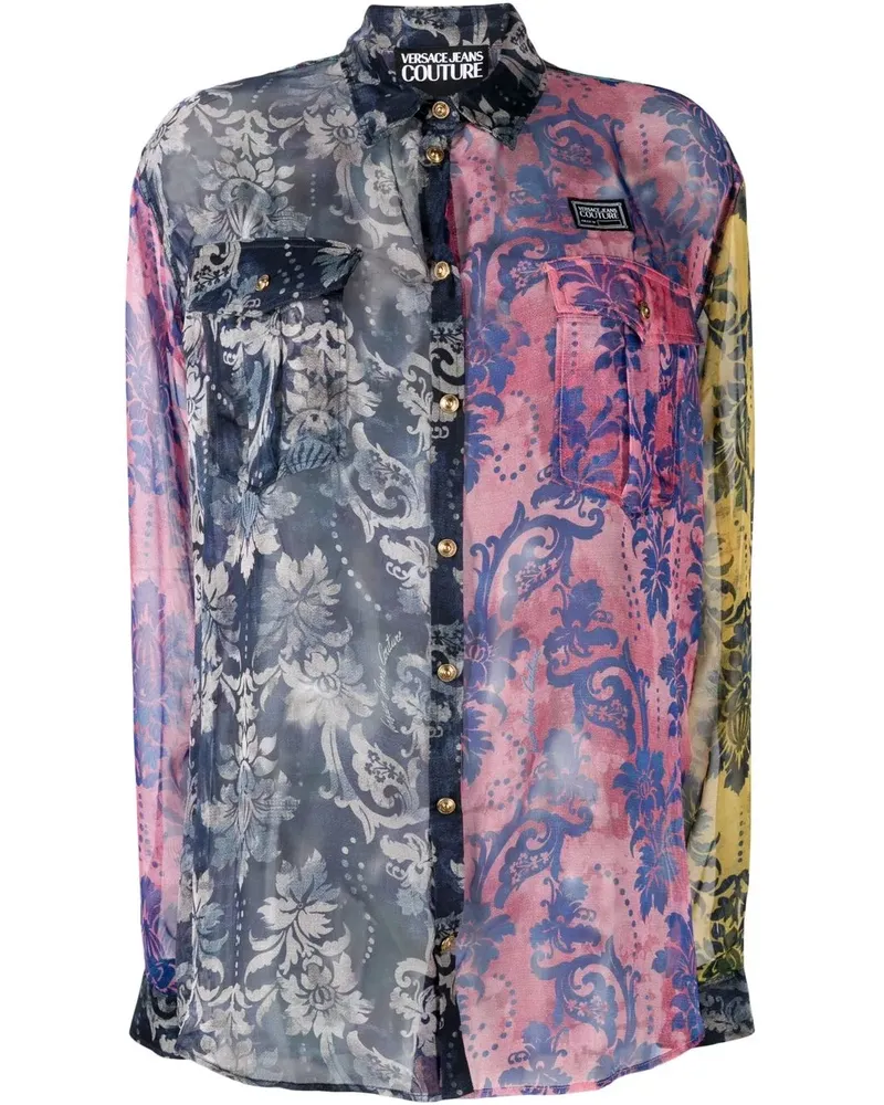 Versace Jeans Tapestry Couture Hemd - Rosa Rosa
