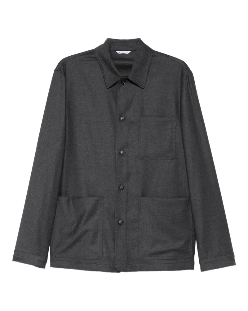 Manuel Ritz Hemdjacke mit aufgesetzten Taschen - Grau Grau