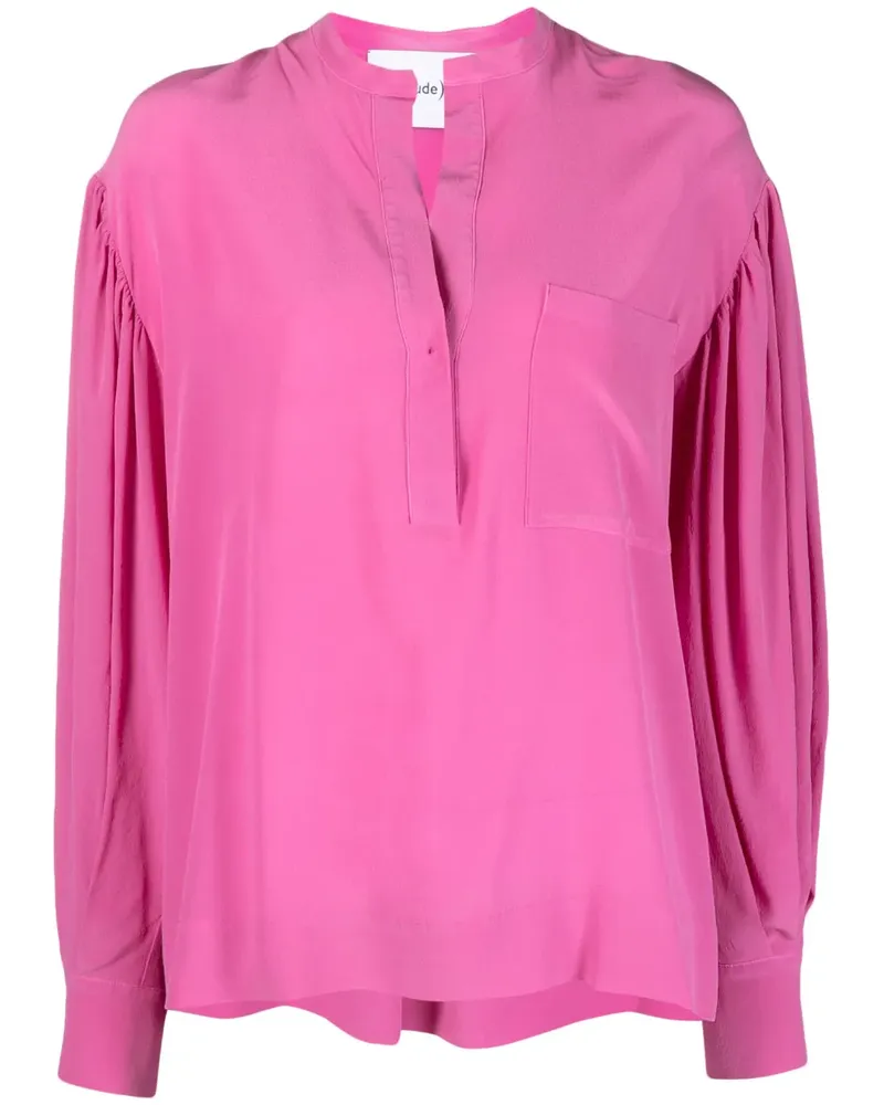 NUDE Bluse aus Seide - Rosa Rosa