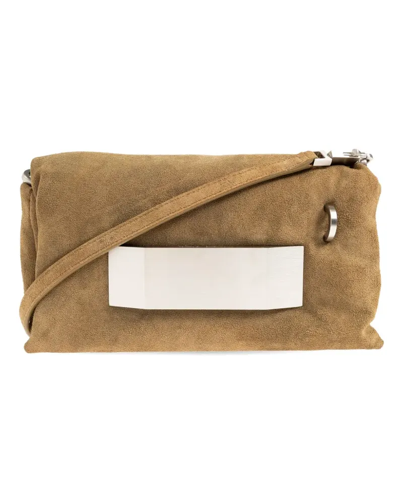 Rick Owens Temple Big Pillow Griffin metal-plaque clutch - Braun Braun