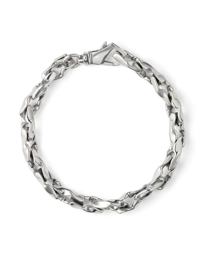 Emanuele Bicocchi Armband mit gehämmertem Finish - Silber Silber