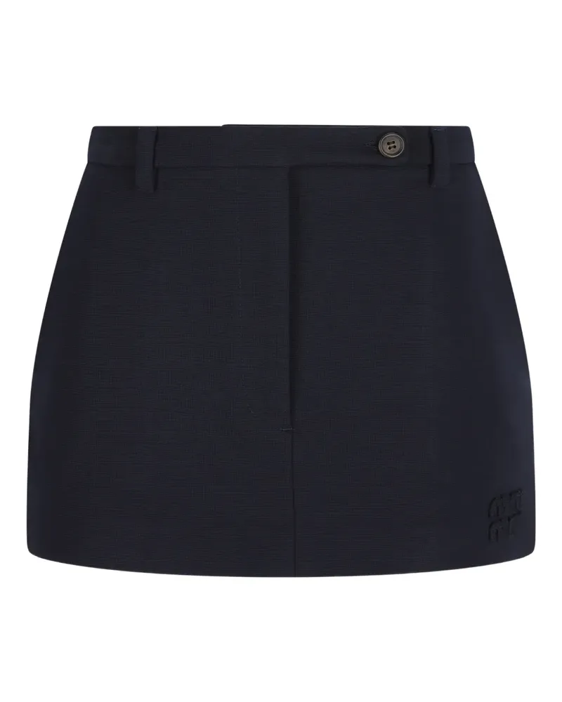 Miu Miu button-detail mini skirt - Blau Blau