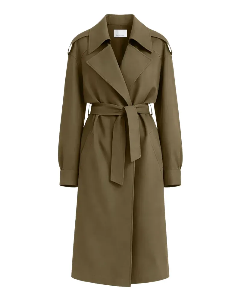 FRANKIE Shop Trenchcoat mit Gürtel - Grün Grün