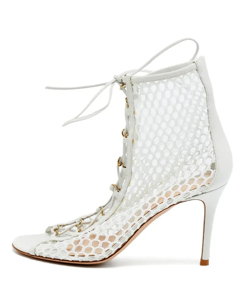 Gianvito Rossi Gehäkelte Helena Sandalen - Weiß Weiß