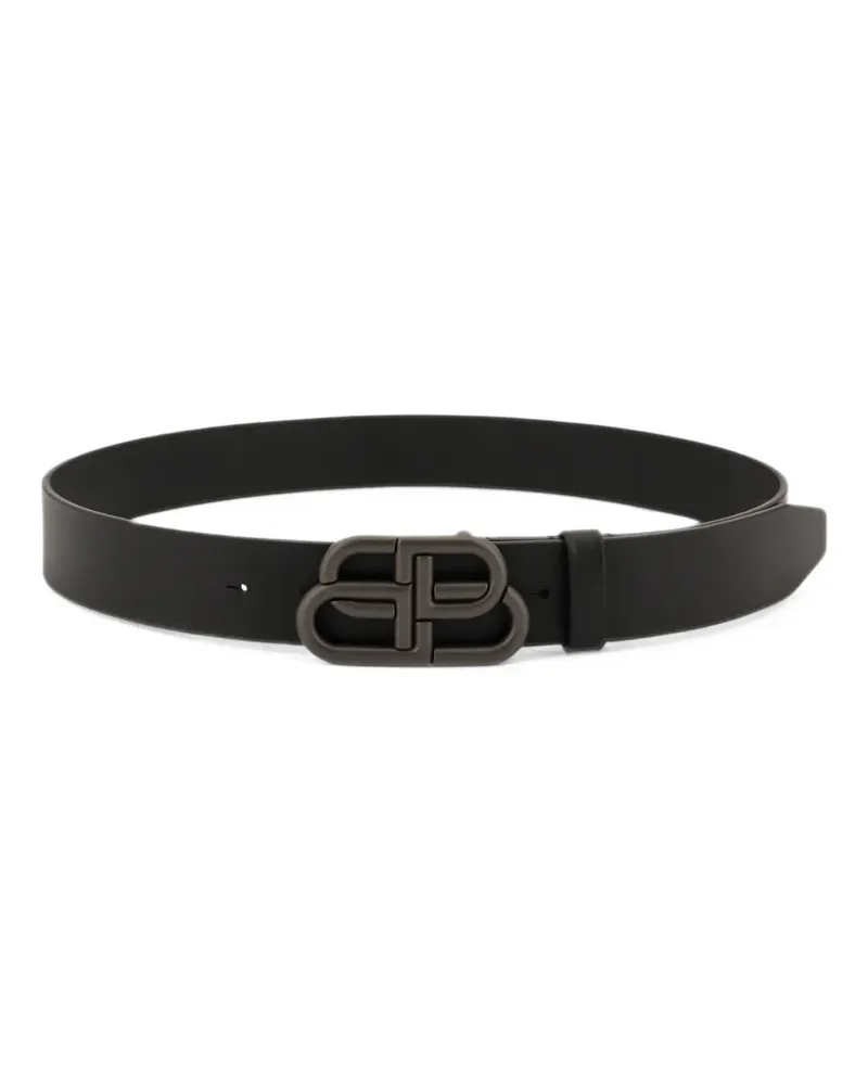 Balenciaga Großer BB Gürtel in Schwarz Schwarz