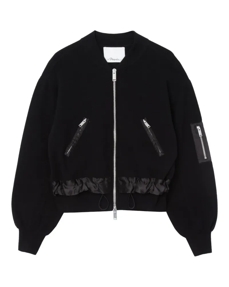 3.1 phillip lim Reißverschluss-Jacke mit Ballonärmeln - Schwarz Schwarz