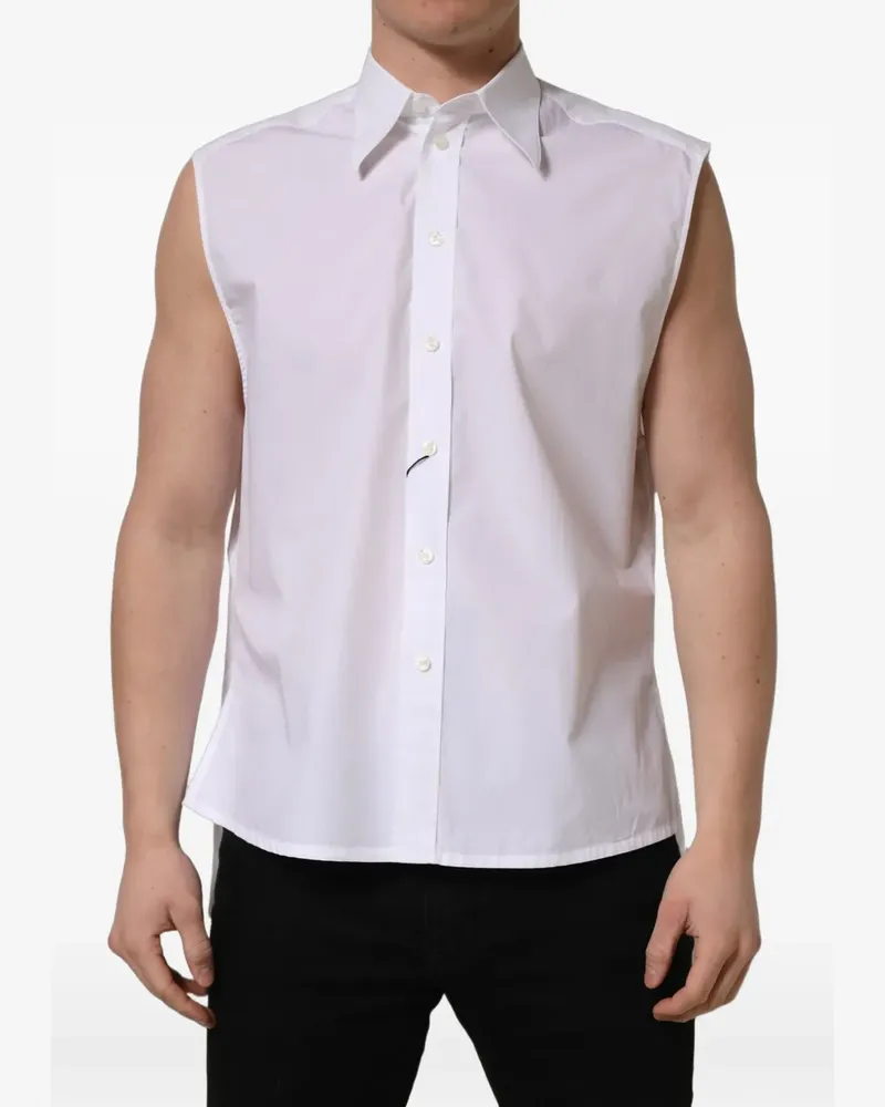 Dolce & Gabbana sleeveless formal shirt - Weiß Weiß