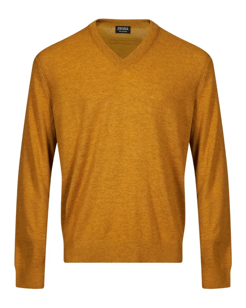 Ermenegildo Zegna Pullover mit V-Ausschnitt - Gelb Gelb
