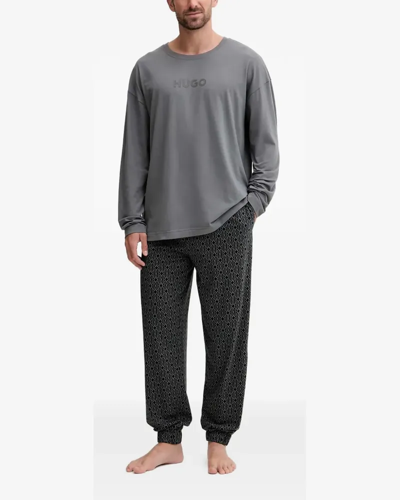 HUGO BOSS geometric-patterned pajama - Grau Grau
