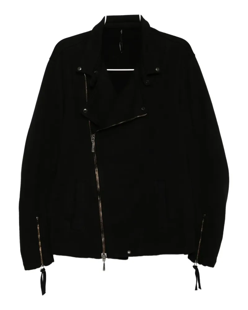 Masnada Bikerjacke aus Baumwolle - Schwarz Schwarz