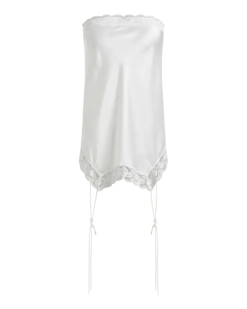 Seen Users Bluse mit Spitzenborten - Nude Nude