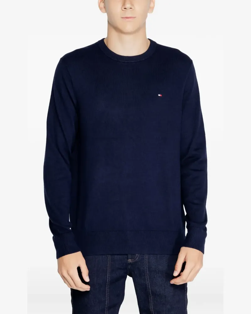 Tommy Hilfiger Pullover mit Logo-Stickerei - Blau Blau