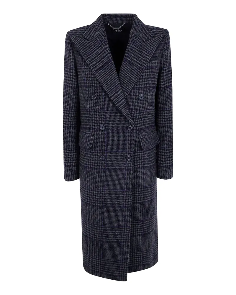 Ralph Lauren double-breasted Glen-check coat - Grau Grau