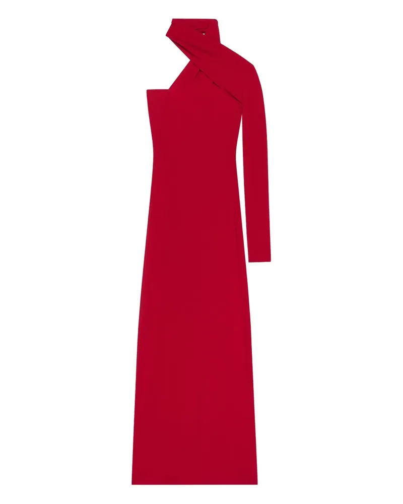 Courrèges One-Shoulder-Midikleid - Rot Rot
