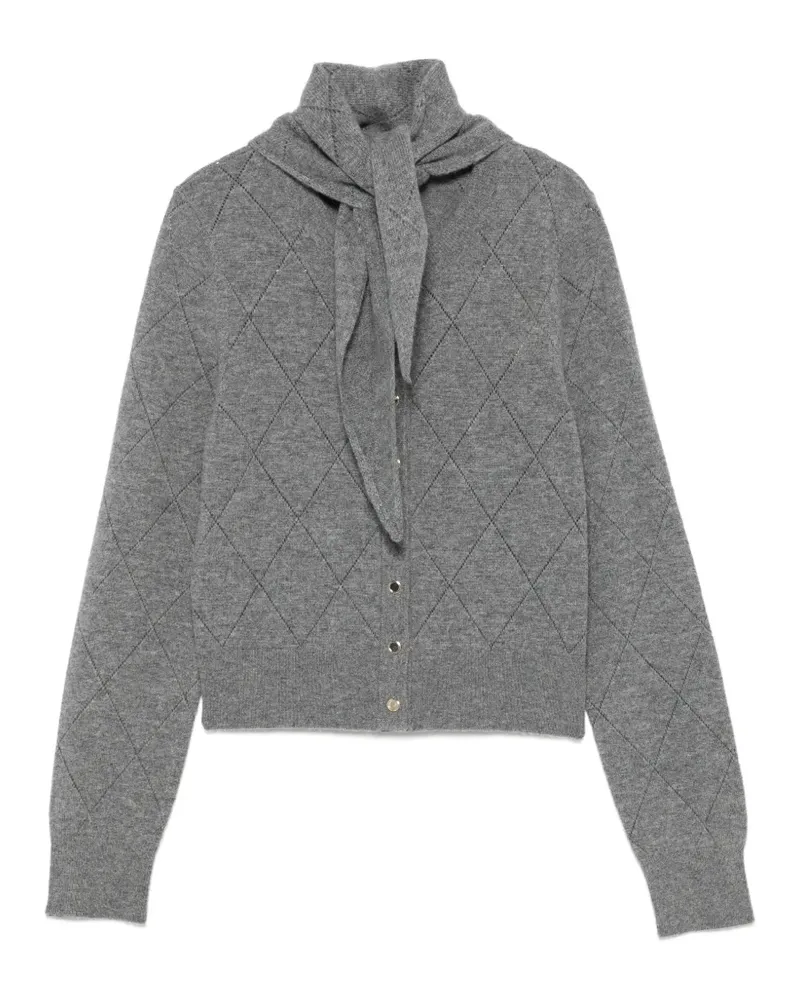 Sandro Cardigan mit Argyle-Muster - Grau Grau