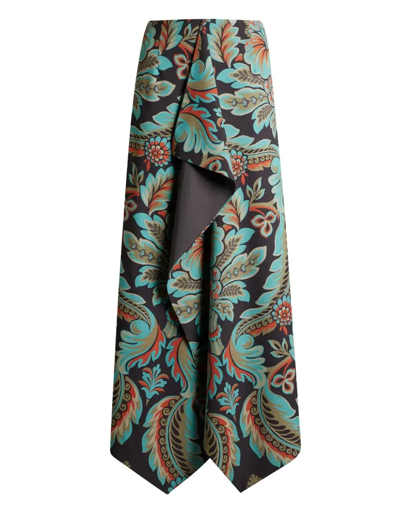 Etro Midirock mit Print - Schwarz Schwarz