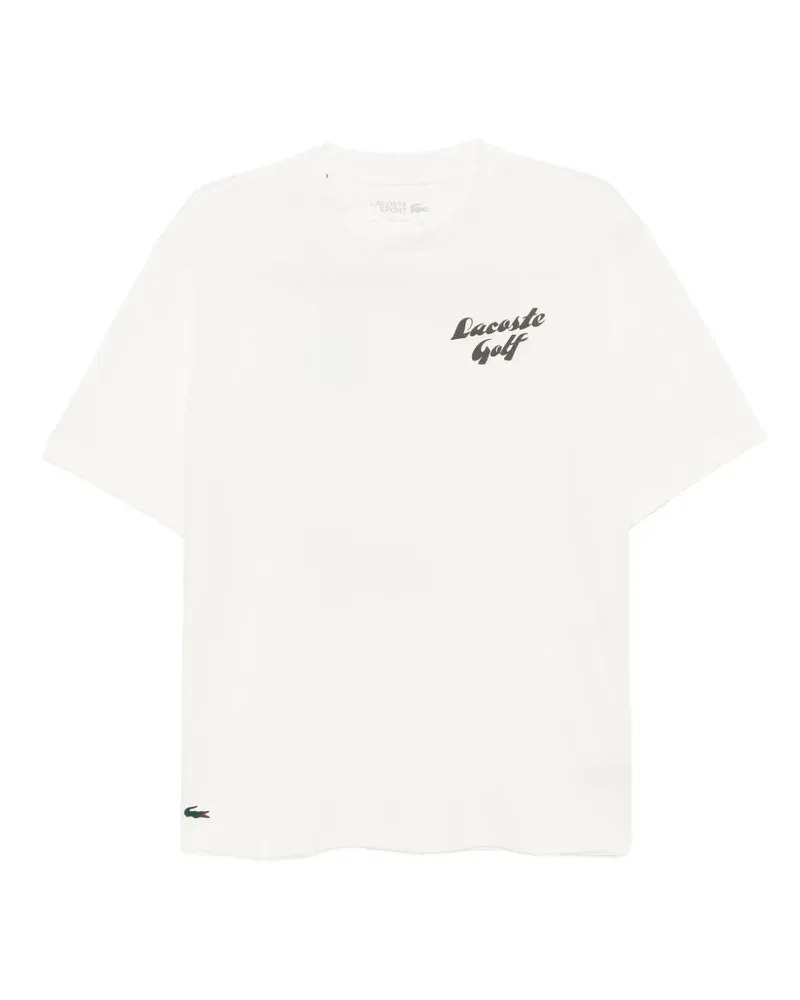 Lacoste T-Shirt mit Logo-Print - Weiß Weiß