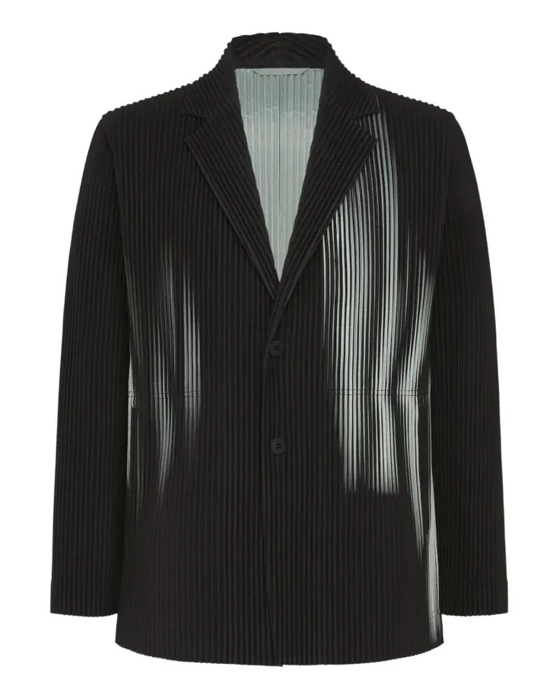 Issey Miyake Einreihige In The Shadow Jacke mit Falten - Schwarz Schwarz