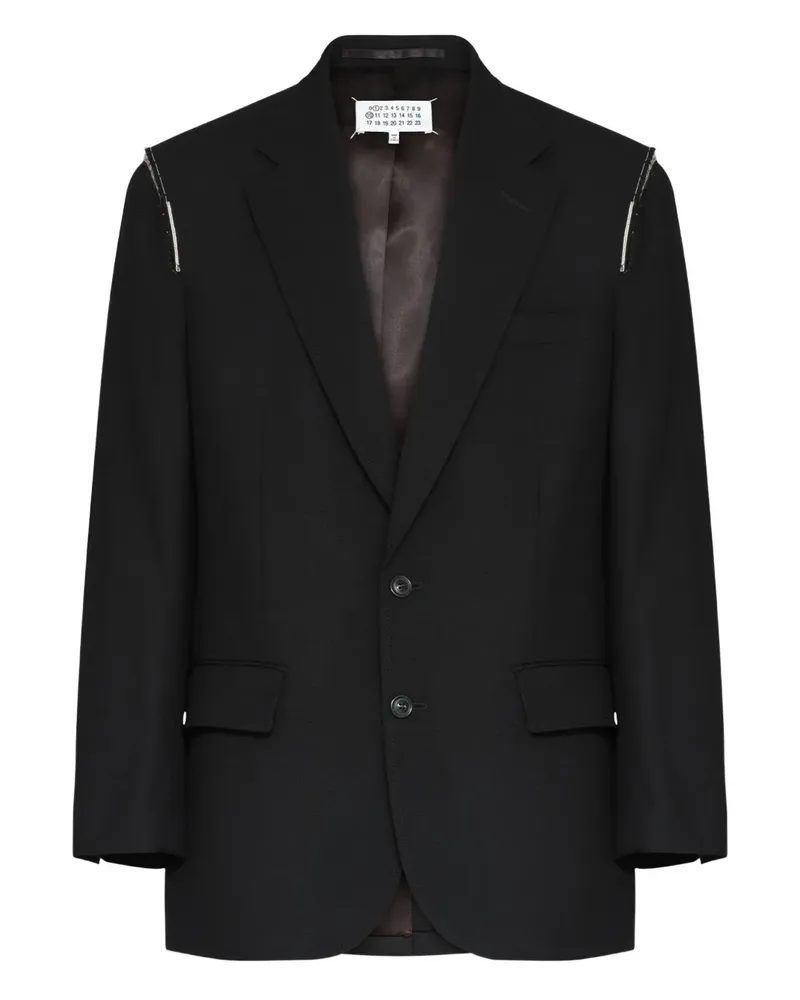 Maison Margiela Blazer mit Schulterdetail - Schwarz Schwarz