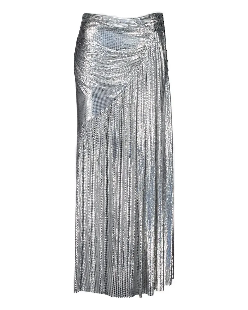 Paco Rabanne mesh midi skirt - Silber Silber