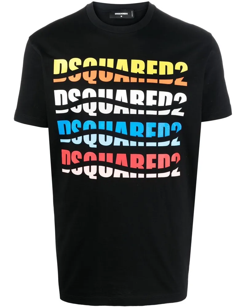 Dsquared2 T-Shirt mit Logo-Print - Schwarz Schwarz