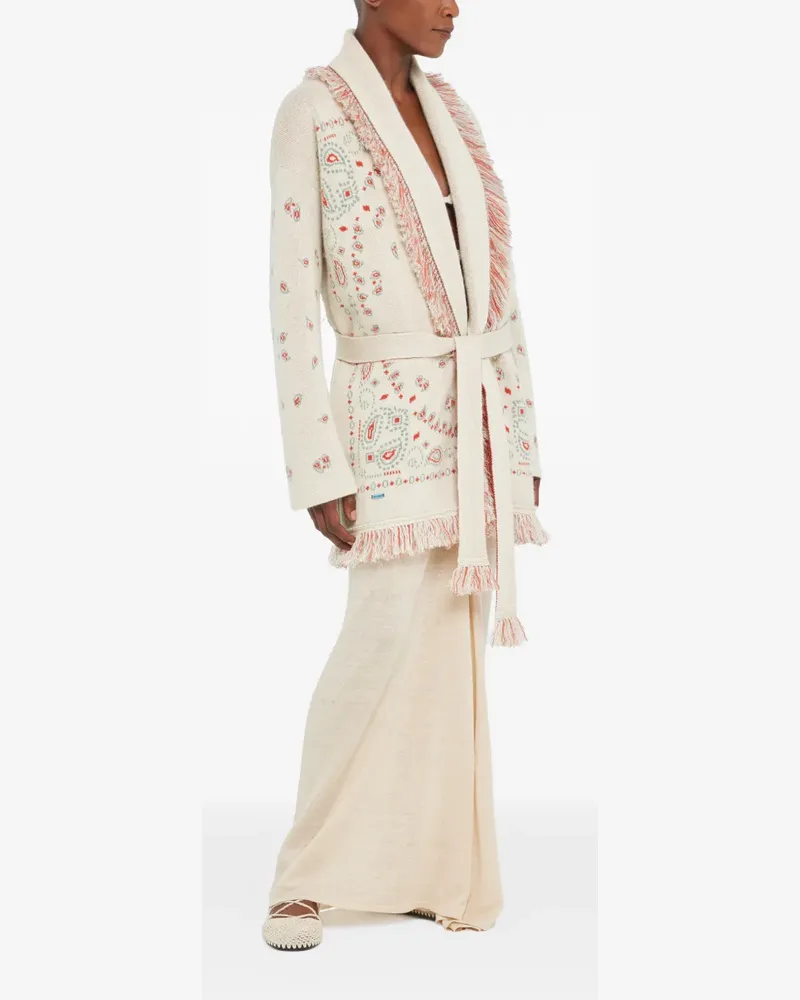 Alanui Strickmantel mit Fransen - Nude Nude