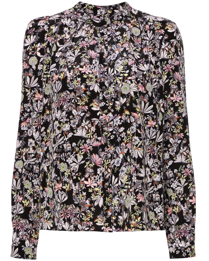 Zadig & Voltaire Tchin Kaya Bluse mit blumigem Print - Schwarz Schwarz