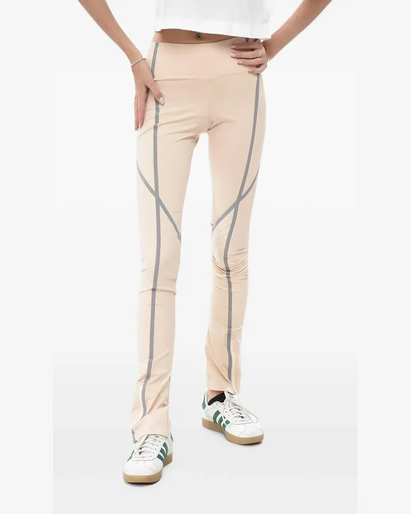 OFF-WHITE reflective ankle-zip leggings - Nude Nude