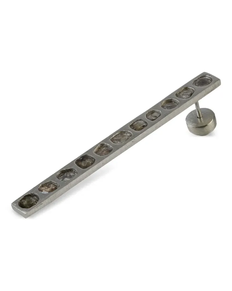 Parts Of Four Plate Ohrring mit Pavé - Grau Grau