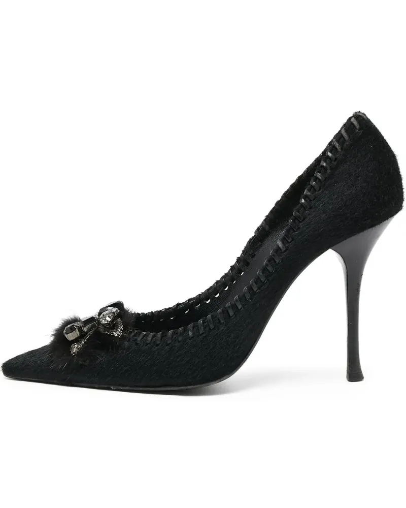 Le Silla Pre-owned Pumps mit Kristallen 100mm - Schwarz Schwarz