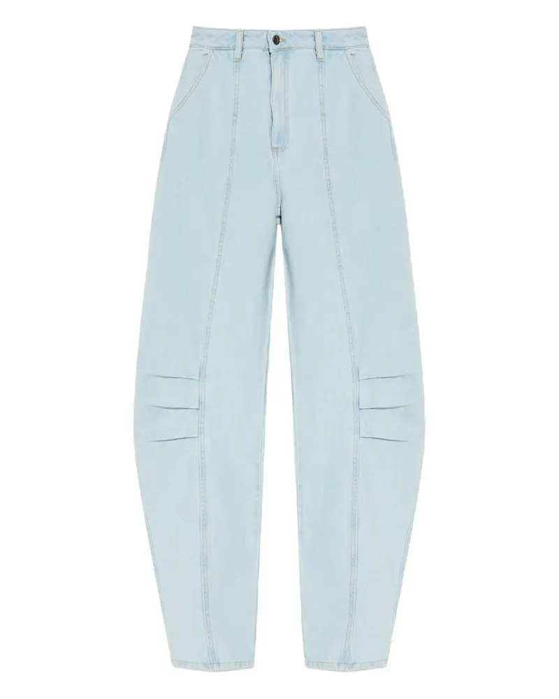 ROTATE Birger Christensen Weite Jeans mit Cargo-Taschen - Blau Blau