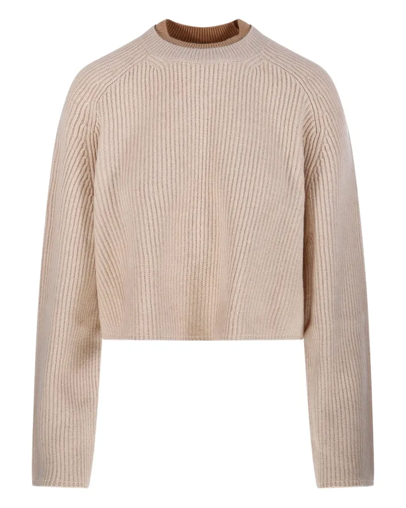 Max Mara Gerippter Strickpullover - Nude Nude