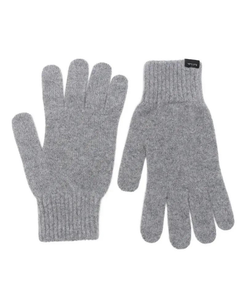 Paul Smith ribbed-trim gloves - Grau Grau