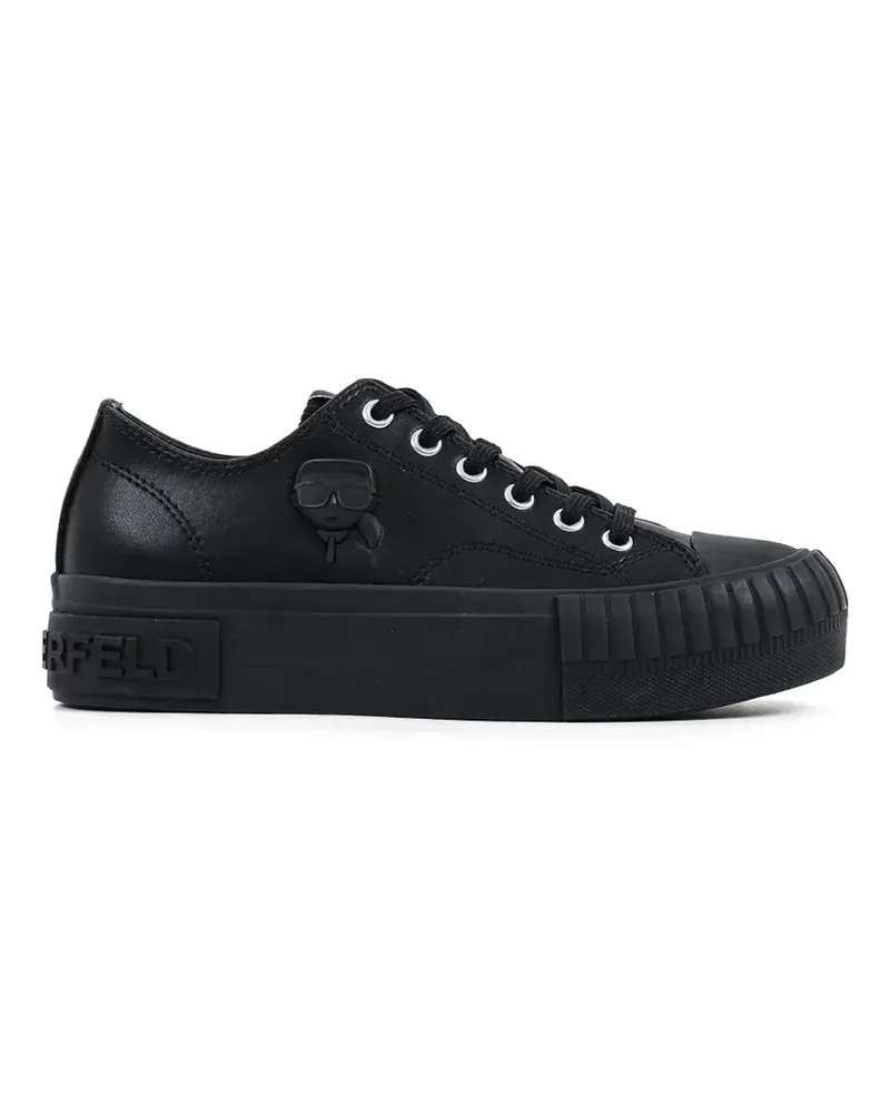 Karl Lagerfeld Sneakers mit Logo-Schild - Schwarz Schwarz