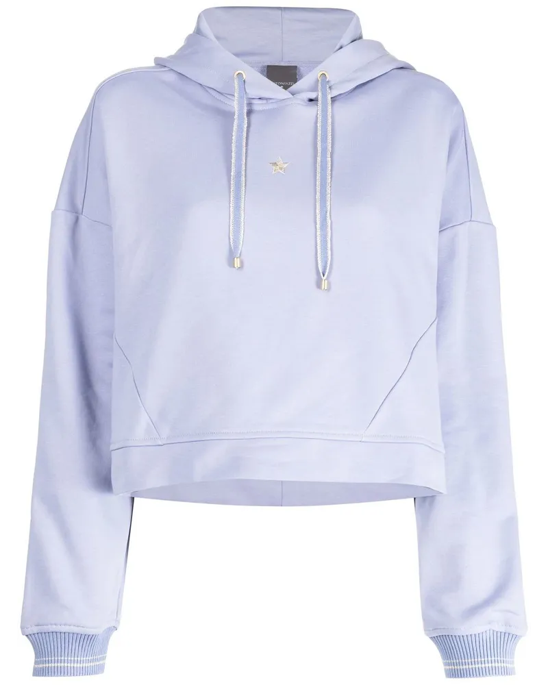 Lorena Antoniazzi Bestickter Hoodie Blau