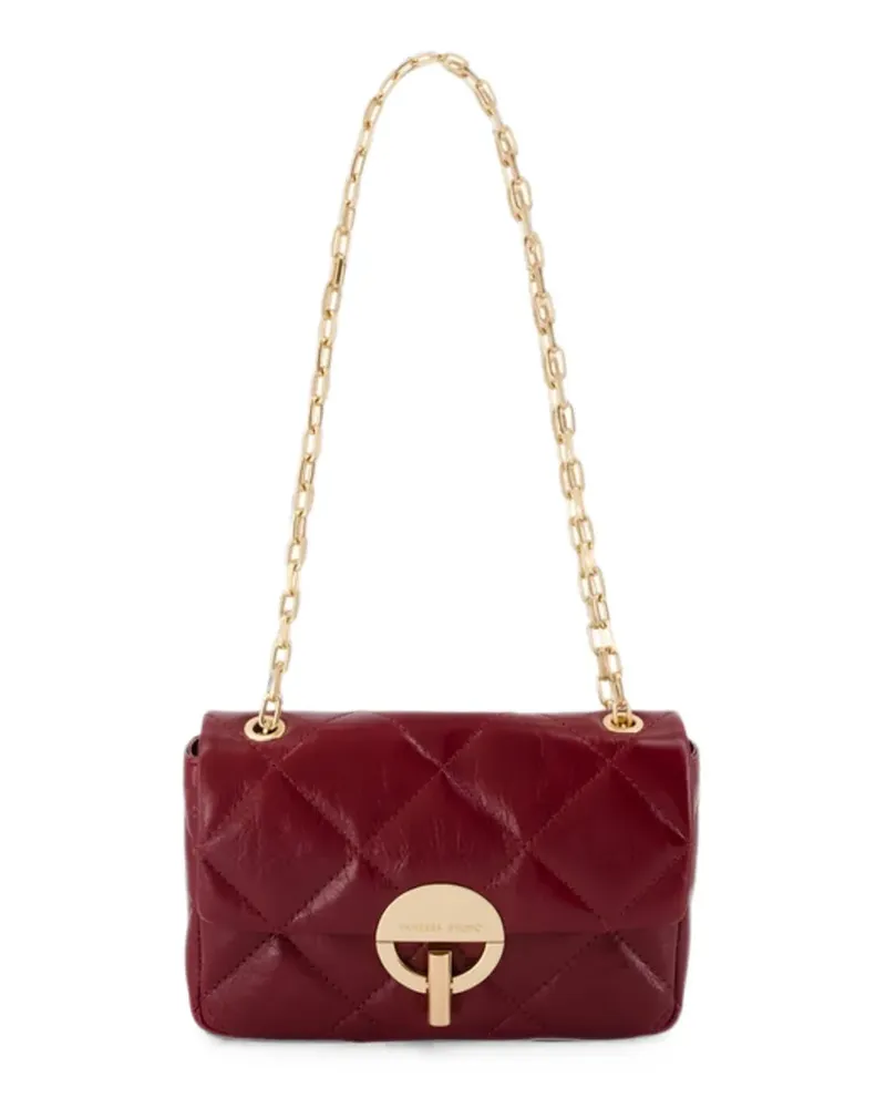 Vanessa Bruno Mittelgroße Moon Schultertasche mit Steppung - Rot Rot