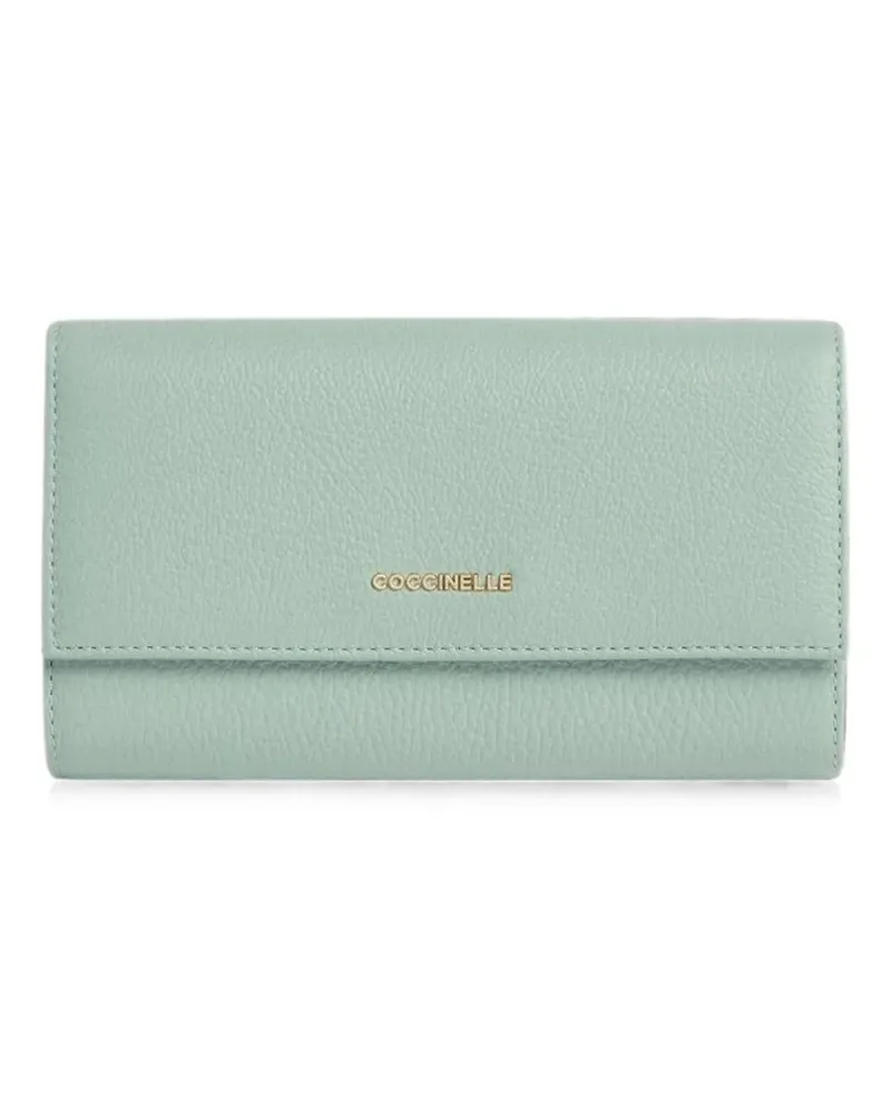 Coccinelle large logo-plaque wallet - Grün Grün