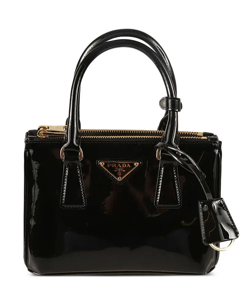 Prada Galleria Mini-Tasche mit Henkeln - Schwarz Schwarz