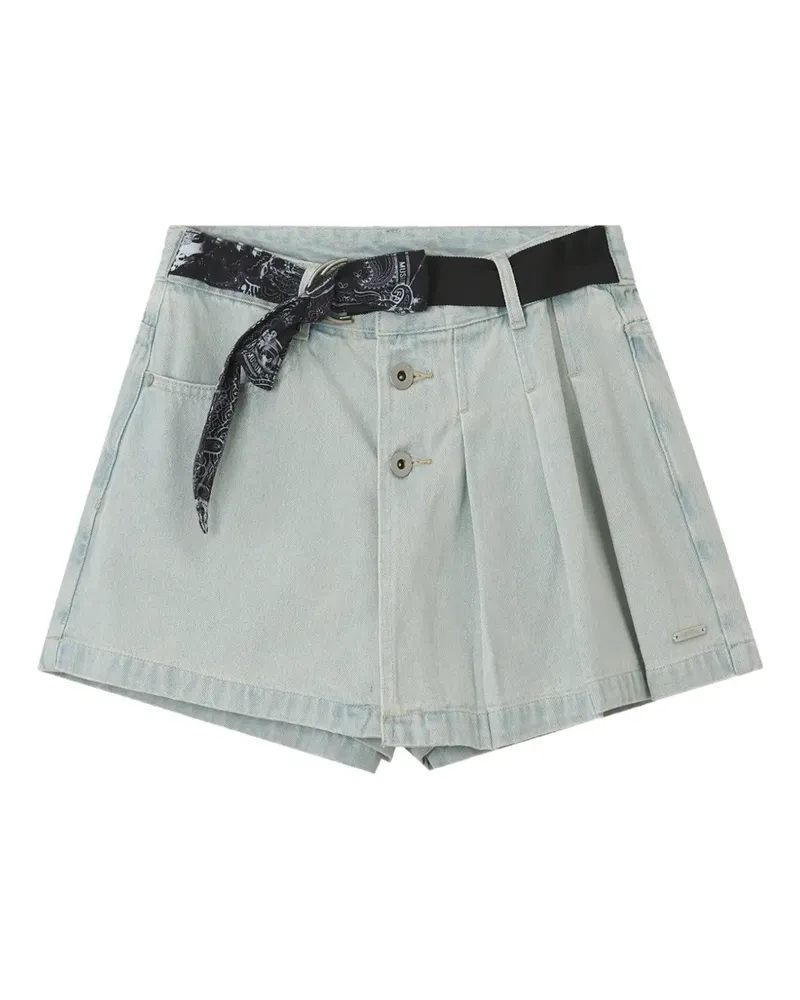 Musium Div. Shorts mit Falten - Blau Blau